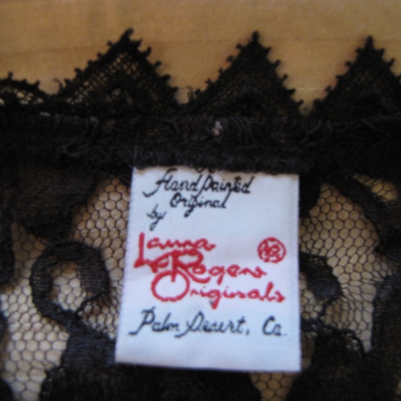 Glamorous goth! Black beaded lace & velvet ensemble, Laura Rogers, Medium - Picture 11 of 12